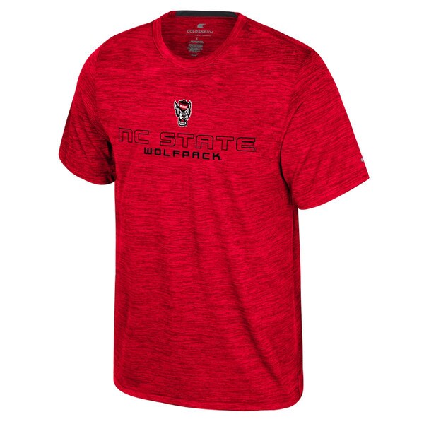 Red Short Sleeve Marled Poly Tee -